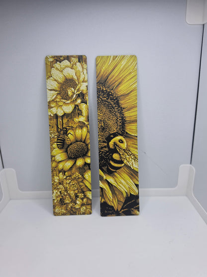 Yellow Bee & Flowers  (2pack)