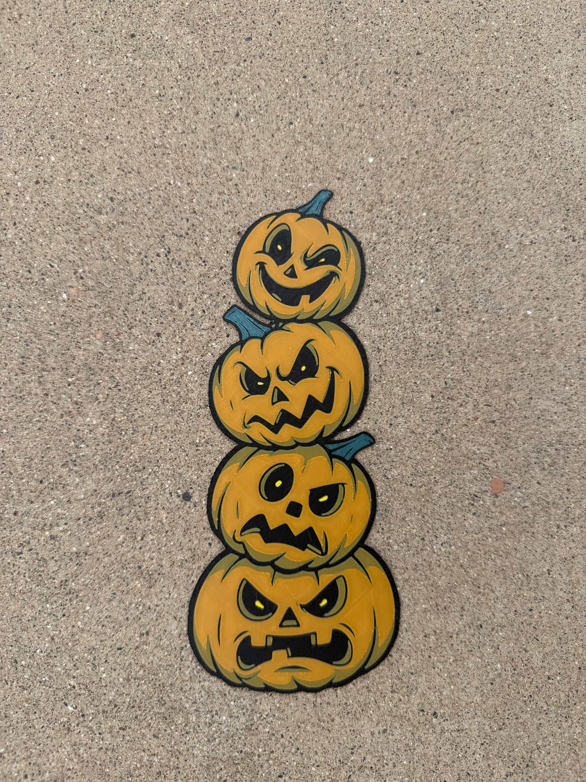 Stacked Spooky Pumpkins